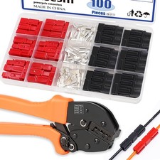 100Pcs 15/30/45Amp Power Connectors, AWG10-20 Quick Disconnect Connect Batter...