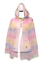 Girls pastel gold ombre princess mesh costume unicorn cape fairy dress-up cloak