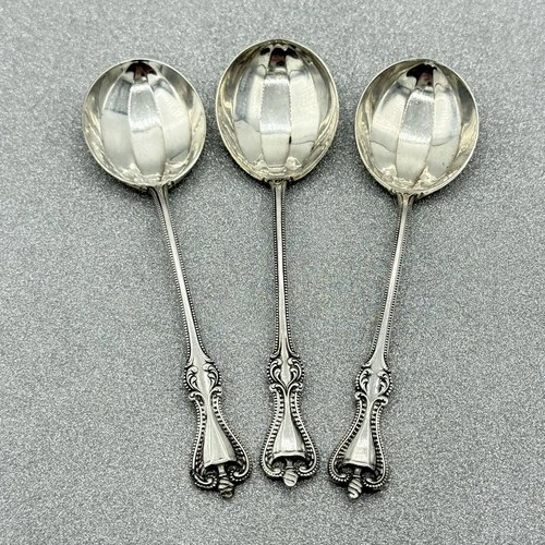 Antique Old Colonial Towle Sterling Silver Bouillon Soup Spoons