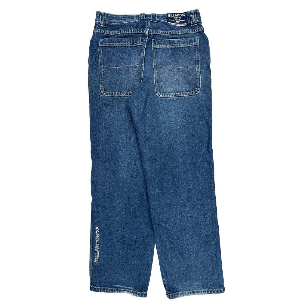 Billabong Wide Leg Jeans - 31W 30L Blue Denim