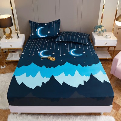 1piece of bed sheet for bedroom 100%Polyeste Elastic Band(excluding pillowcases)