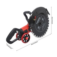 16'' Electric Concrete Saw Wet/Dry Saw Cutter with Water Pump and Blade 5800W US