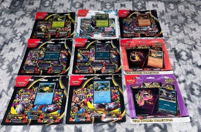 Pokemon TCG (LOT OF 9) 3-Pack blister Sealed - Collectors Variety, No Duplicates