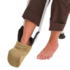 DMI Sock Aid for Seniors Easy Sock Helper Device with Terry Cloth Cover
