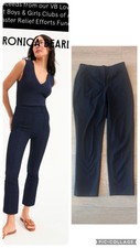 Veronica Beard Dell Pant High Rise Slim Fit Navy Size 4