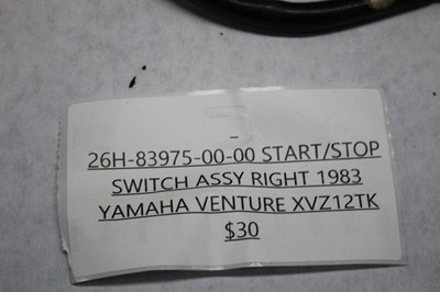 26H-83975-00-00 START STOP SWITCH RIGHT 1983 YAMAHA VENTURE | eBay