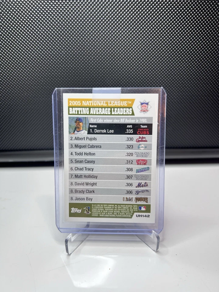 2005 Topps Updates & Highlights Albert Pujols Miguel Cabrera Gold /2005 #UH142 - Image 2 of 3