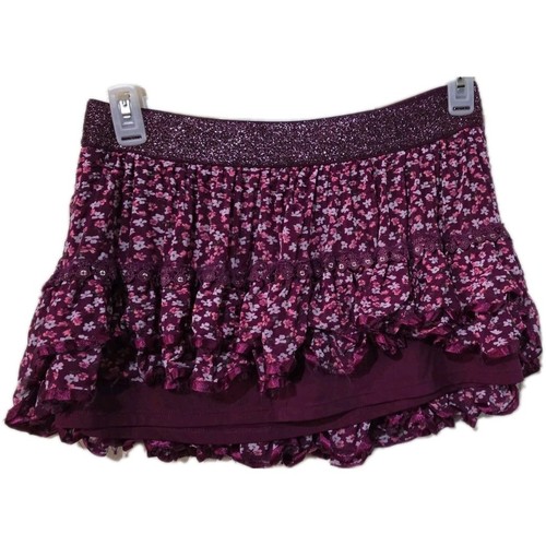 Justice Skort Girls Size 18. Pull On Floral Design 2X Kids. Purple & Pink. - Picture 4 of 6