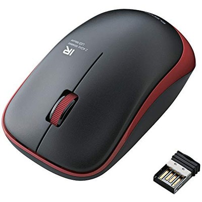 ELECOM Wireless Mouse Medium Size 3 Tasten IR Sensor Red M-IR07DRRD