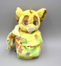 Disney Parks Babies Simba Lion King Plush w/Swaddle Baby Stuffed Animal 10" HTF