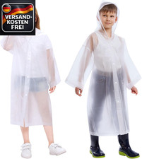 Kinder Regenponcho Wasserdicht mit Kapuze für Outdoor Aktivitäten, Reißfest, lei