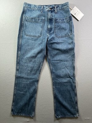 Etica Women s 27 (28x27) Josie Mid Rise Relaxed Straight Front Pocket 70s Jeans