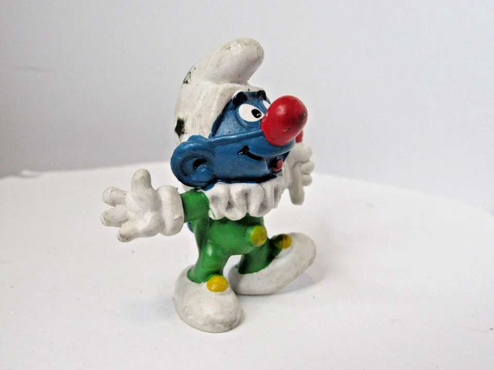 Figura 1977 Jokey/Bufón/Payaso SMURF PVC Vintage Peyo/Schleich #KG-54 Foto 2 de 4