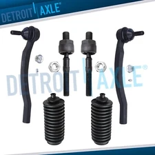 6pc Front Inner and Outer Tie Rod Ends Steering Rack Boot Kit for V70 XC70 XC90