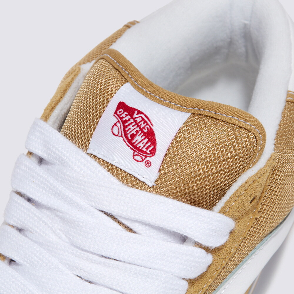 スニーカー ^VANS^ New Mid Golden Brown Sword VN000CQ95SM1 Vans Knu Mid Skate Shoes New Mid Sneakers Khaki/Gum
