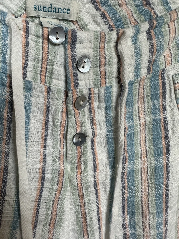 Sundance Striped Cotton casual beachy striped pants, sz PXL, GUC - Image 3 of 4
