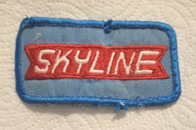 Vintage  Uniform Advertising Patch SKYLINE Business (Not The Restaurant) Removed