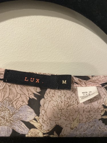 Lux Urban Outfitters Purple Floral Chiffon Blouse Size Medium M - Picture 2 of 6