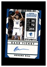 2020-21 Panini Contenders Draft Picks Game Ticket Green Autograph Romaro Gill RC