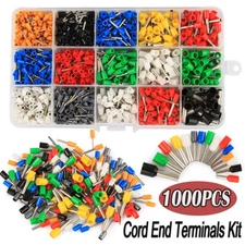 1000PCS Cord Pin End Bootlace Ferrule Terminal Set Cable Wire Crimp Connectors