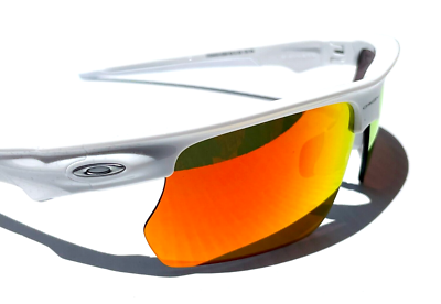 Oakley サングラス ホワイト/オレンジ NEW Oakley BiSphaera Shiny White Wrap PRIZM Ruby Mirror Lens