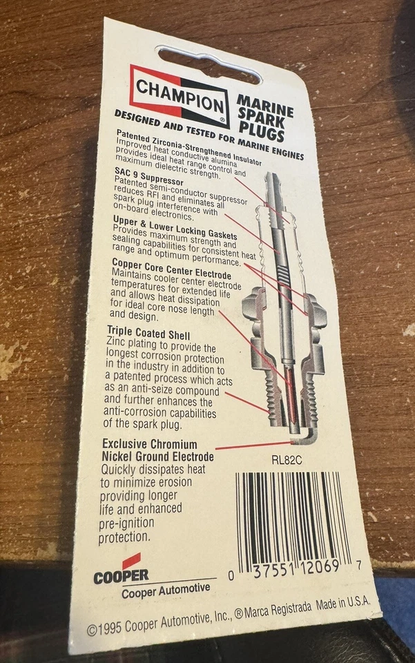 Nuevo Champion 874-1 RL82C Bujías Caja de 8 Selladas Foto 3 de 4