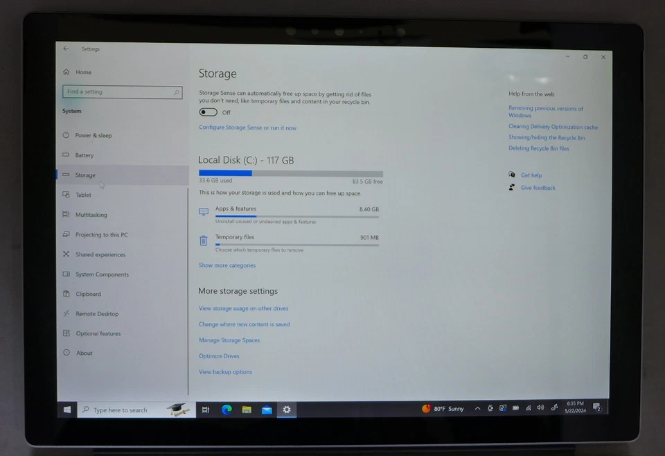 Microsoft Surface Pro 6, 13",Silver, Win 10 Home, i5, 8GB, 128GB- Touch problem - Image 4 of 4