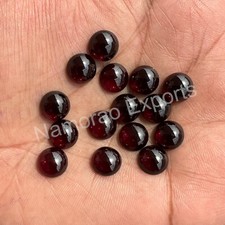 Natural Garnet Round 3x3 mm to 8x8 mm Cabochon Loose Gemstone Lot