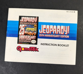 Jeopardy 25th Anniversary Edition (NES, 1990) Authentic, Sleeve & Manual