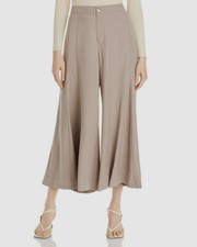  128 T Tahari Women's Gray Wide Cropped Pants Size 4