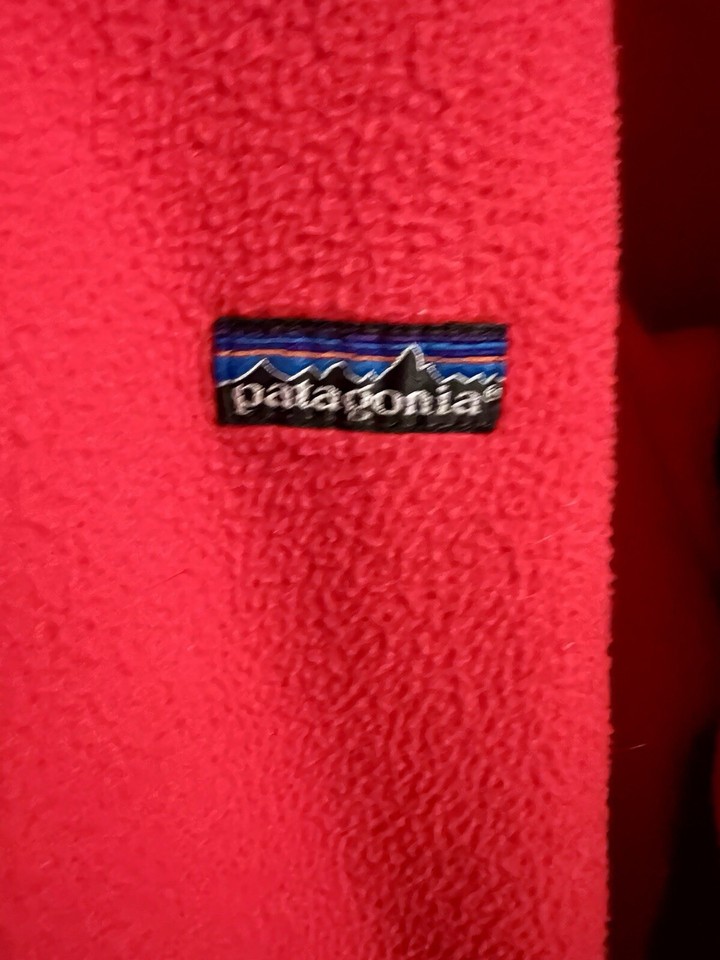 Vintage 80s Patagonia Fleece Zip Up Jacket Men's LARGE Red eBay