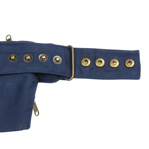 Borsa cintura Flint blu colori ottone marsupio - Picture 4 of 10
