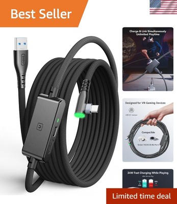16ft Oculus Link Cable for Meta Quest 3/2 & Pico - Fast Charging & Data Transfer