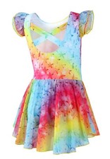 Girls Ballet Leotards Toddler Dance Leotard Flutter Sleeve and Criss-Cross Ba...