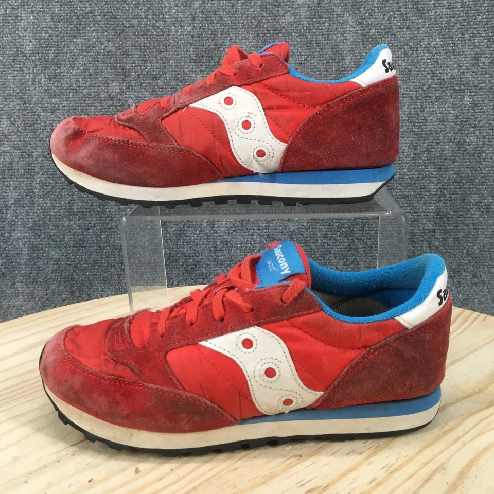Saucony Zapatos Juveniles 4 M Jazz Atléticos Zapatillas bajas SK267018 Azul Rojo Gamuza Foto 2 de 4