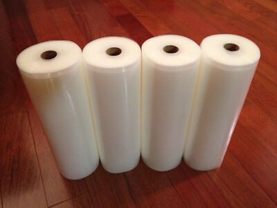 4 Mil Heavy Duty Vacuum Sealer Bags 11''x50' - Freezer Burn Prevention, Microwave