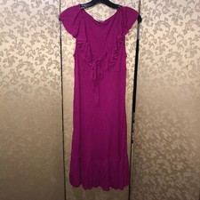 24 HR SALE! Diane Von Furstenberg DVF VTG Magenta Pink Ruffle BAILA Dress Size 8