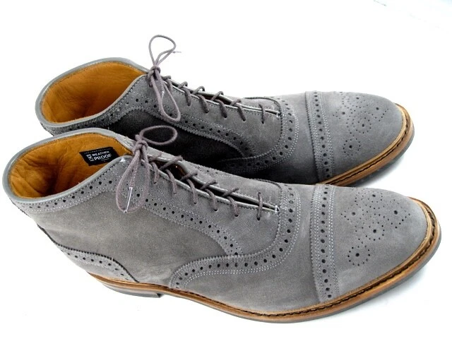 Allen Edmonds "HAMILTON CAP-TOE" BOTAS RESISTENTES A LA INTEMPERIE 10.5 D gris gamuza (533N) Foto 3 de 4