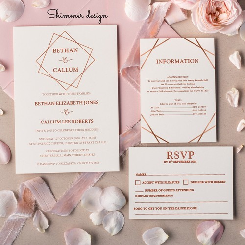 Personalised Wedding Invitation set - Information card - RSVP card Evening (W1) - Picture 29 of 62
