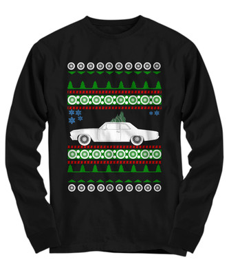 1967 Chevy Chevelle 300 Deluxe Sedan Ugly Christmas Sweater Jumper - Long Sleeve