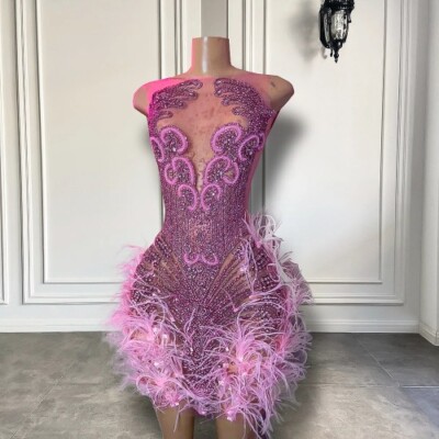 Sparkly Luxury Diamond Women Birthday Party Cocktail Gowns Sexy Feather Dresses | eBay Sparkly Luxury Diamond Women Birthday Party Cocktail Gowns Sexy Feather Dresses | eBay