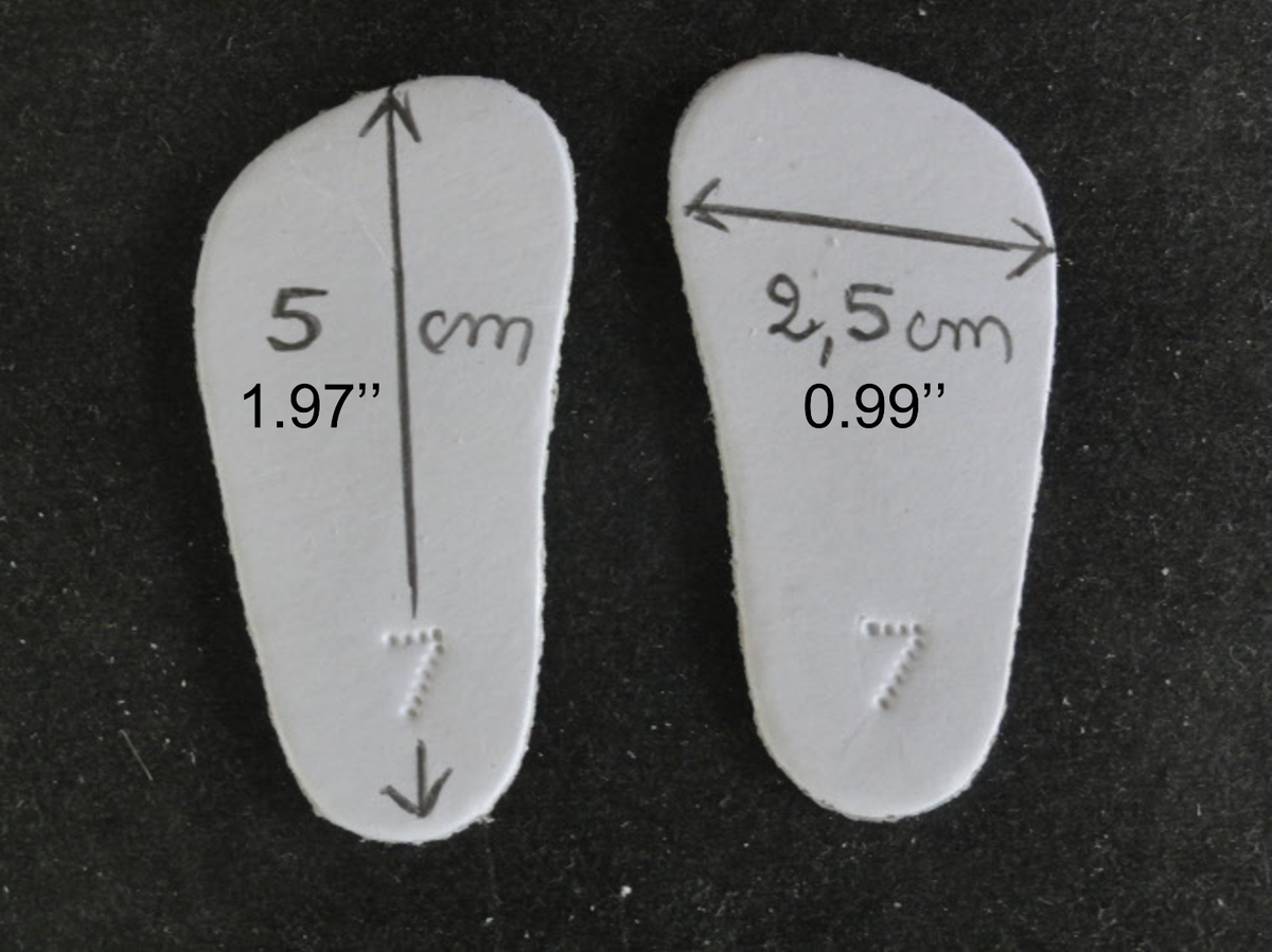 Paire De Chaussures Cuir 7cm Pour Poupée Ancienne Parisienne Années 1900