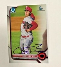 Christian Roa 2022 Bowman CHROME autograph signed card Reds BCP130 c