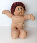 Vintage Coleco Cabbage Patch Kids Doll 1985 brown hair eyes signed FLAWED