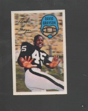 1970 Kelloggs Football Card #36 Dave Grayson-Oakland Raiders Near Mint Card