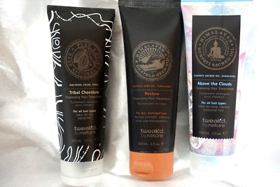 TWEAK'D BY NATURE LOT OF THREE CLEANSING HAIR TREATMENT PRODUCTS/NEW & SEALED