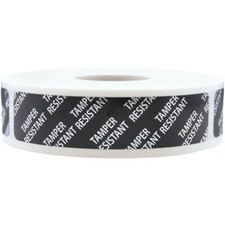 Black Metallic Tamper Resistant Security Labels  0.75" x 3.5" inch - 500 Pack