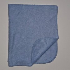 VTG Babycare Solid Light Blue Baby Blanket Lovey 27x32 Soft Acrylic Blend
