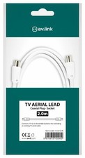 Image of AV:Link Coaxial lead plug to socket 2.0m