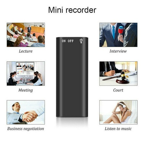 Mini Voice Recorder Hidden Audio Listening Device 96 Hours Bug Recording pf 8GB - Picture 11 of 12